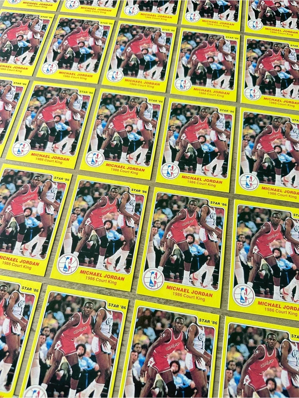 Michael Jordan Lot of (50) 1985 Star Court Kings #18 Novelty Basketball Cards.